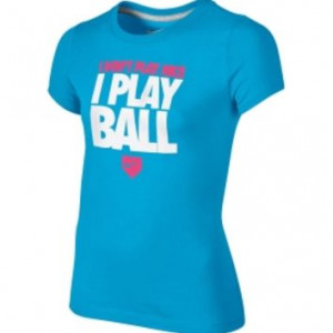 Nike Girls' I Don't Play Nice Short Sleeve Softball Shirt - Dick's ...