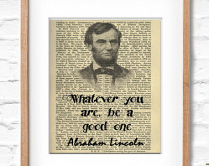 Lincoln Quotes Old Dictionary Paper Lincoln Digital File 8x10