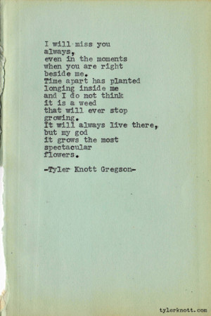 lit poetry poem Tyler Knott Gregson Typewriter Series
