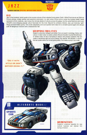 Transformers Jazz Toy