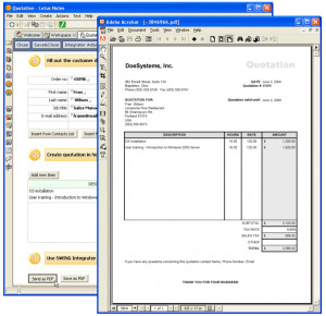 Office documents created by SWING Integrator can be converted to PDF ...