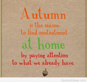 Autumn best card with quote for home