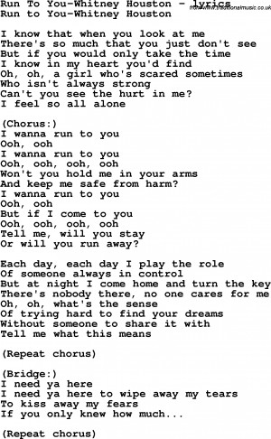 Whitney Houston Lyrics And...
