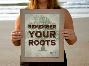 Tree Art Print, Remember your Roots Quote Poster Sign, Wall Decor, Art ...