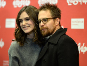 Sam Rockwell and Keira Knightley at event of Laggies (2014)