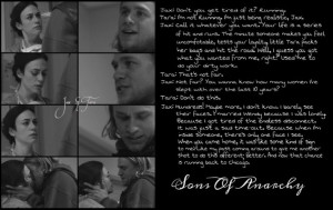 Sons Of Anarchy. Scene between Jax And Tara.