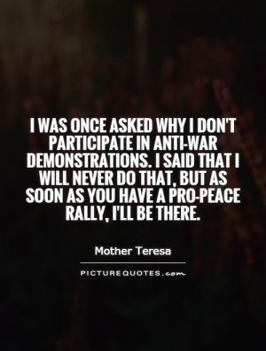Peace Quotes Mother Teresa Quotes