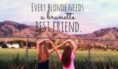 every blonde needs a brunette best friend. ∞ More