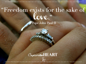 John Paul II quotes, marriage, love, freedom, catholic wedding