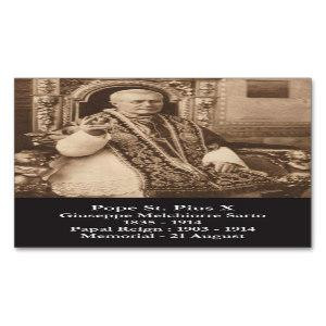 Quotes From Pope St. Pius X Holy Card Business Card Template