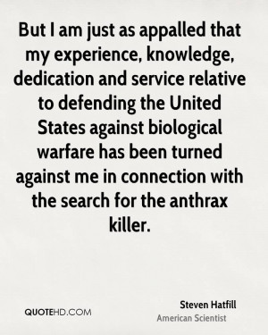 ... against me in connection with the search for the anthrax killer