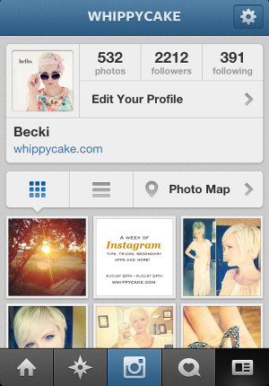 instagram profile layout