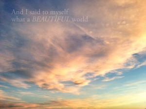 Inspirational sunset sky quote photograph.