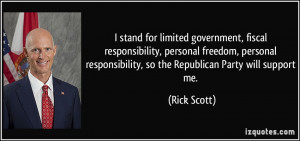 stand for limited government, fiscal responsibility, personal ...