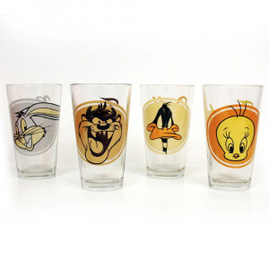 Looney Tunes Character Quotes 4 Piece Pintglass Set from Warner Bros.