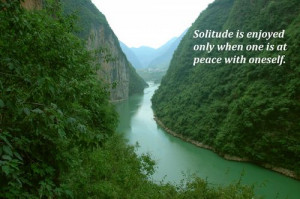 solitude peace with self