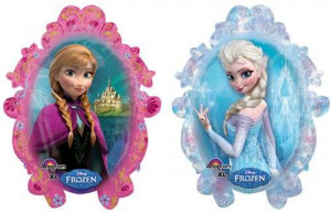 Globo Metalizado Frozen Elsa Y Ana Cuerpo Entero 78 Cms