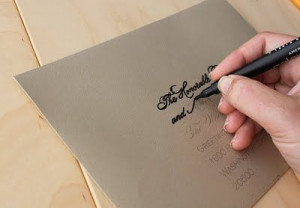 Fake calligraphy: print addresses in fancy fonts in light opacity and ...