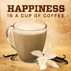 Happiness is a cup of #coffee. #quotes
