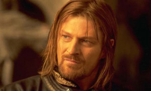 Sean Bean as Boromir in The Lord of the Rings .