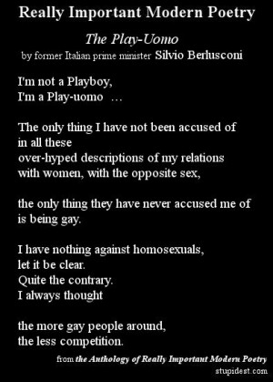 The (Stupidest) Really Important Modern Poem of the Day: Silvio ...