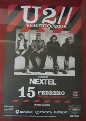 U2 Vertigo 2006 Tour MEX POSTER GIG POSTER