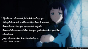 Anime Quote Sachi Sword Art...