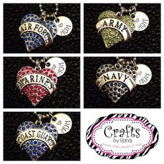 ... girlfriend necklace army navy marines air force coast guard on Etsy, $