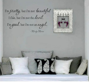 Nobody's Perfect Marilyn Monroe Quote Vinyl Wall by wallstory, $19.99