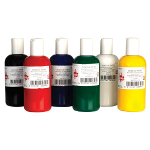 Scola-Fabric-Paint-Standard-Colours-6-x-150ml-Bottles