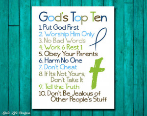 ... Kids. Exodus 20. 10 Commandments. Little Boy Room Decor. Baptism Gift