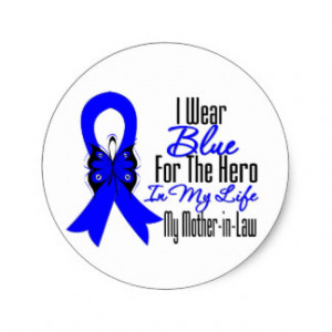 Colon Cancer Butterfly Ribbon Stickers