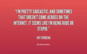 sarcastic quotes about rude people