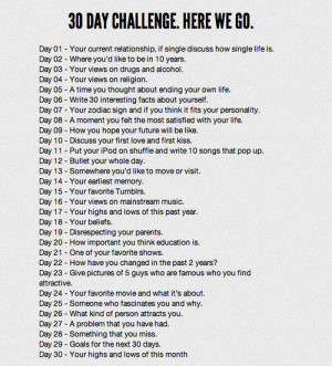 30 DAY CHALLENGE - LET'S BEGIN!