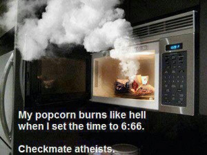 Atheist humor.