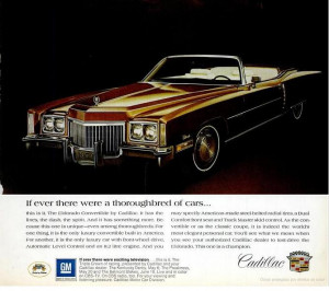 1972 Cadillac Eldorado Vintage Advertising