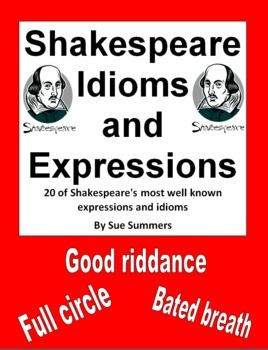 Shakespeare Quotes, Idioms, and Expressions PowerPoint and Class Signs ...