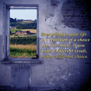 choice you have made. If you want a different result, make a different ...