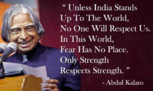 Uplifting Quote by APJ Abdul Kalam with Picture !!