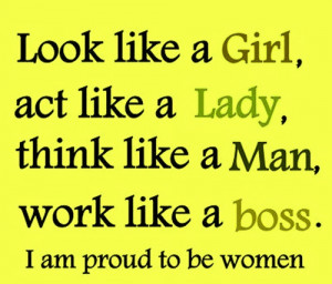 Am Proud to Be a Woman.....