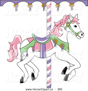 Carousel Horse With Red