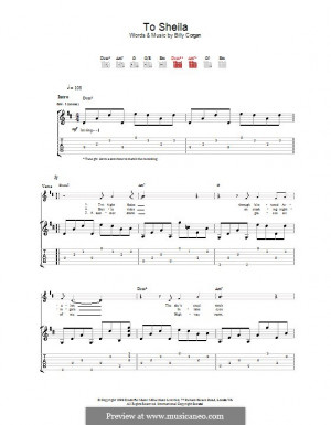 To Sheila The Smashing Pumpkins For guitar with tab by Billy Corgan