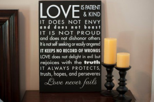 Corinthians 13 Typography, Custom Love Chapter, Quote, Wall hanging ...