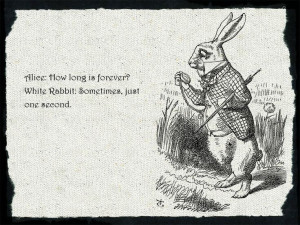 alice in wonderland quote Alice: how long is forever? White Rabbit ...