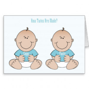 Twins Funny Congratulations Card