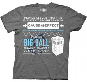 Doctor Who Wibbly Wobbly Quote Adult T-Shirt