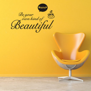 own kind of beautiful...Vinyl Wall Lettering art Words Decal Quotes ...