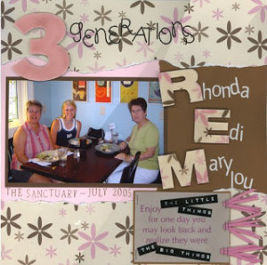 And here is a page I made using a quote as my journaling: