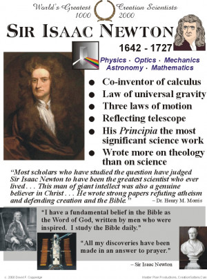 Sir Isaac Newton 1642 - 1727