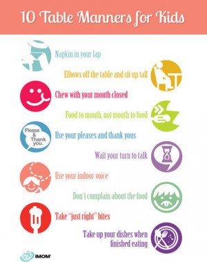 10 Table Manners for Kids